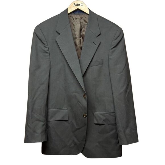 CHAPS Ralph Lauren Gray Long Sleeve Sport Coat Blazer Jacket Size 39R 100% Wool